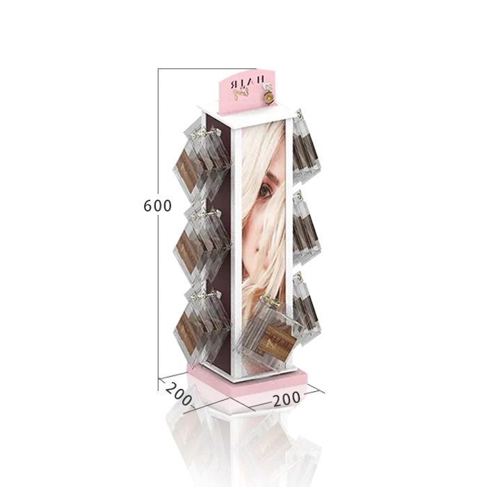 Countertop Peg Display Stand for Hairbows with Rotating Feature