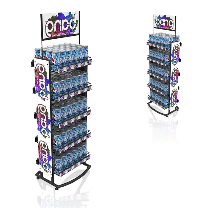 Christmas Pepsi Display with Wheels and Metal Store Display Racks