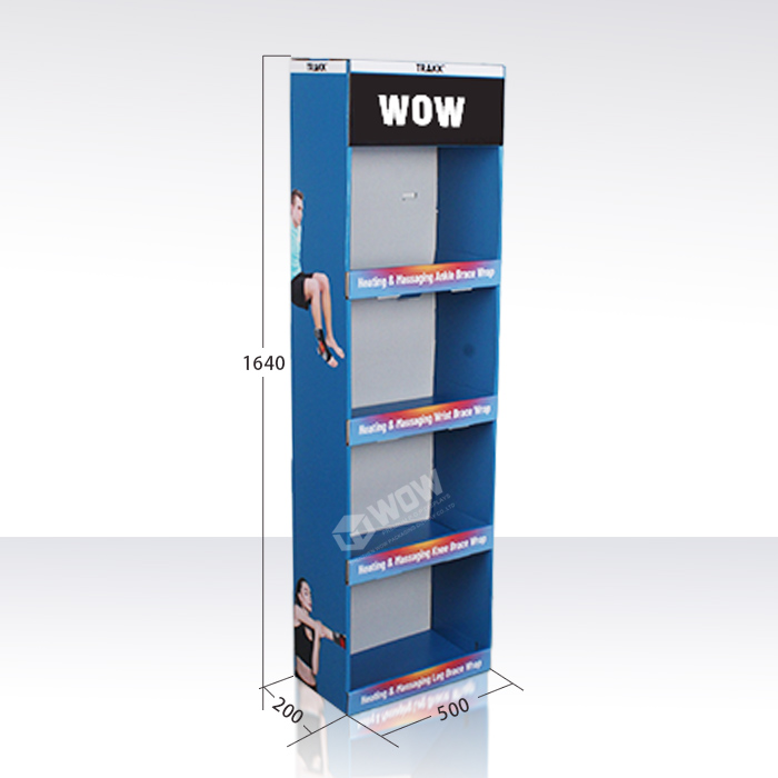 Corrugated Powerwing Display Rack for Sports Shop