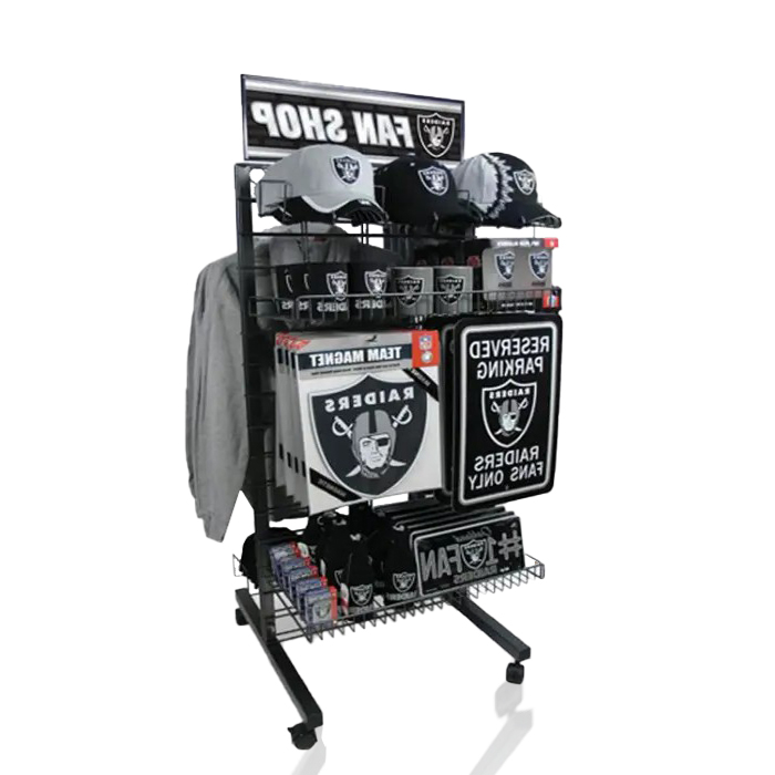 Garment Display Rack with Hanging Promotional Displays and Stainless Steel Rack