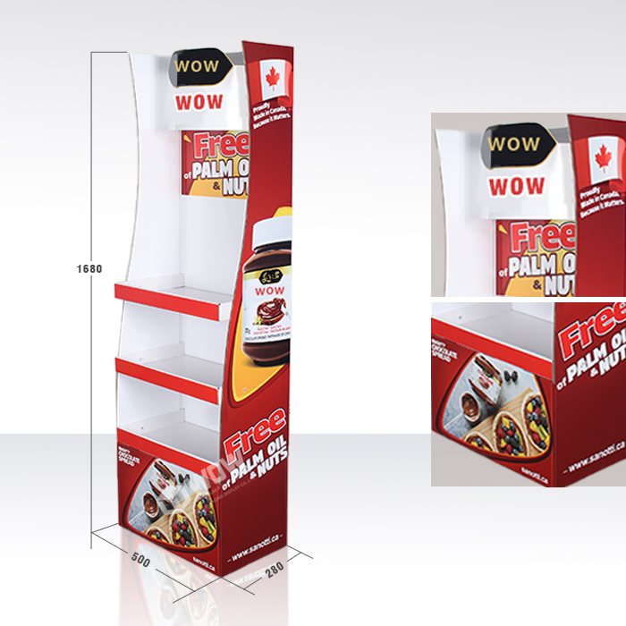 Custom Cardboard Floor Stands for Honey Display