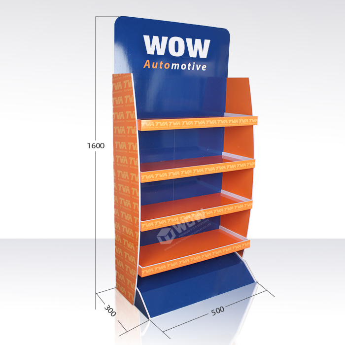 Car Accessories PVC Floor Display Stand