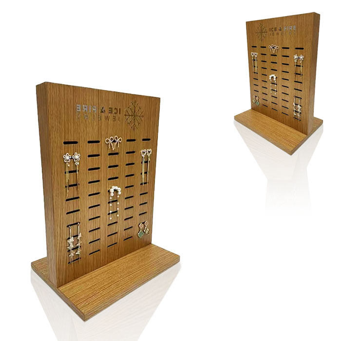 Earring Display Rack with Counter Stand and Wooden Tabletop