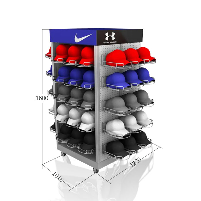 Hat Display Rack with Full Pallet Display and Steel Rack for Shop