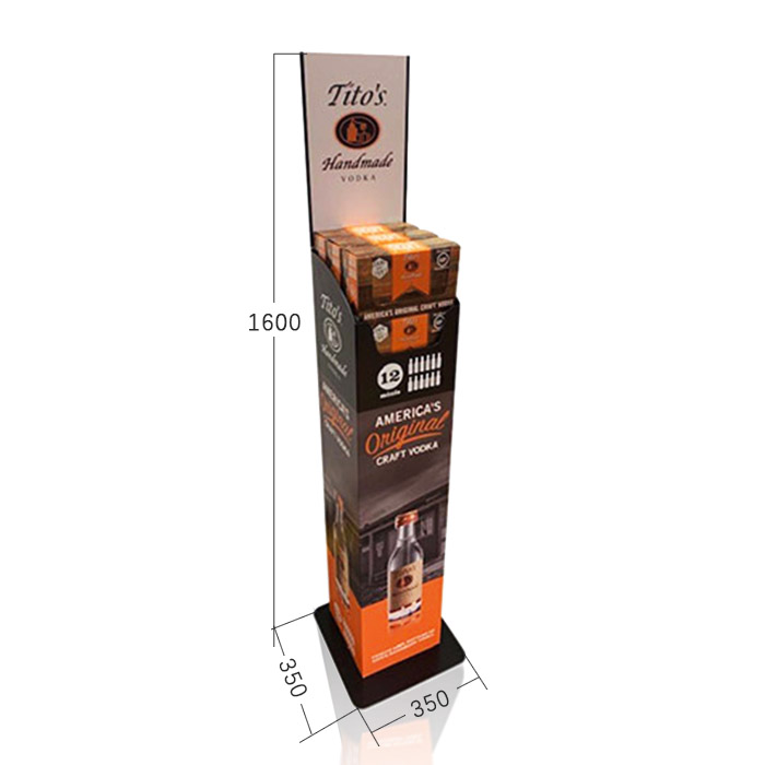 Metal Dump Bin Display Stand for Liquor Products