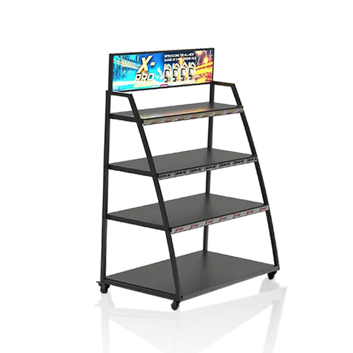 Lubricating Oil Display Stand with Retail Floor Display Options