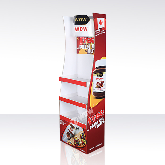 Custom Cardboard Floor Stands for Honey Display