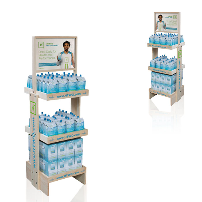 Drink Point of Sale Display with Floor Racks and Plywood