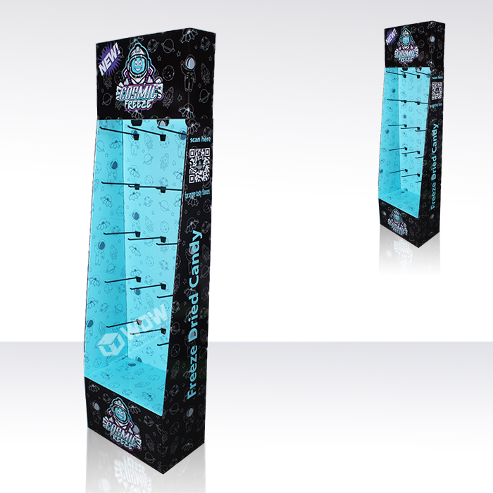 Custom Cardboard Product Display for Candy with Pegboard Design