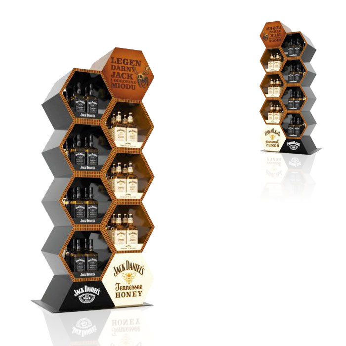 Bespoke FSDU Honey Display Stand with Wooden Retail Shelves