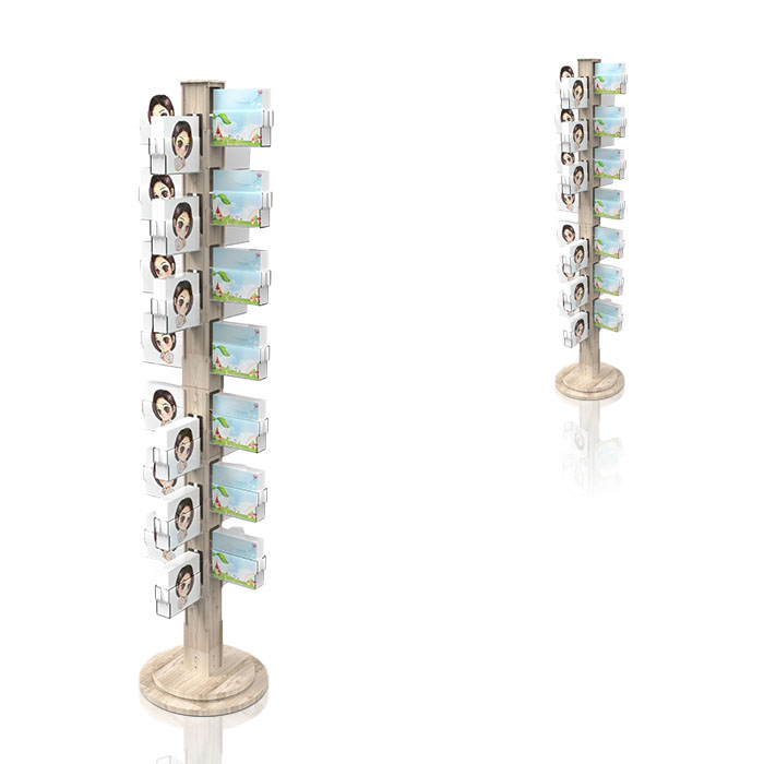 POP Mask Floor Wood Display Stand