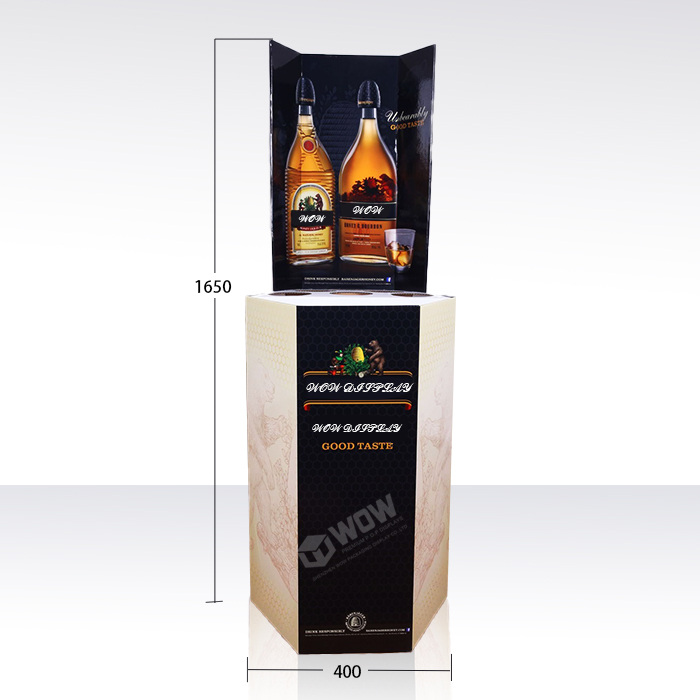 Corrugated Liquor Bottle Display Bins Rack for Custom Retail Displays