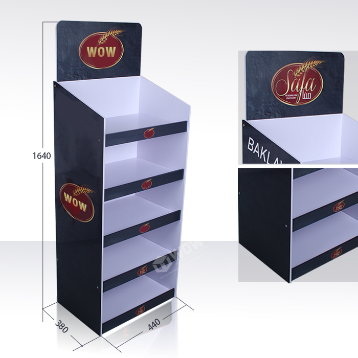 PVC Retail Floor Display Rack for Bread