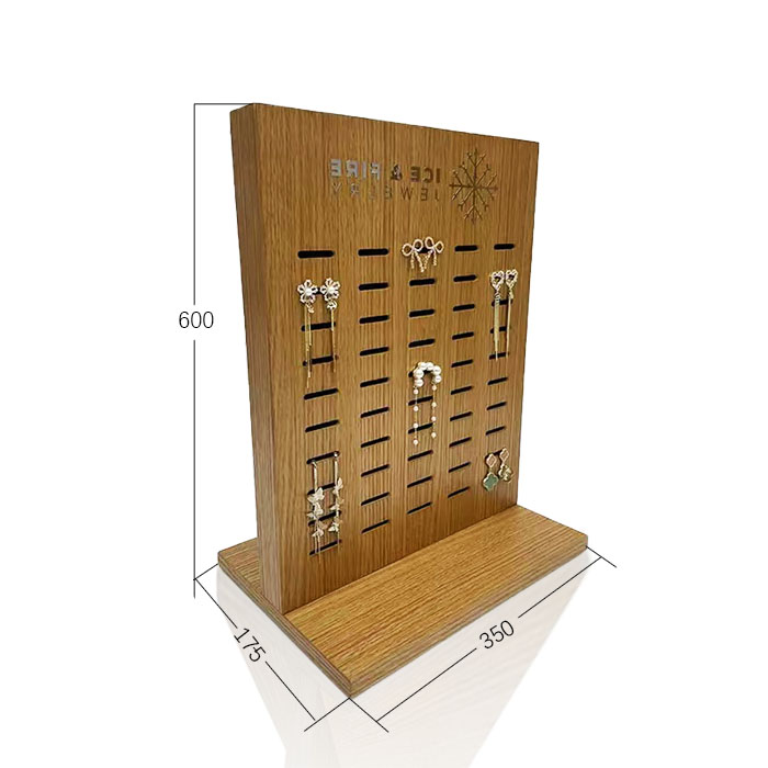 Earring Display Rack with Counter Stand and Wooden Tabletop