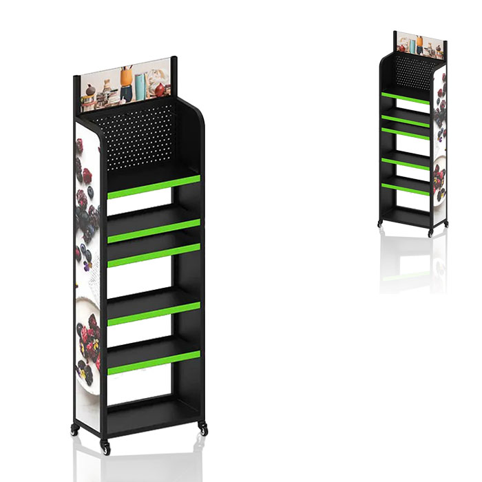 Retail Mug Display with POP Floor and Steel Shelving