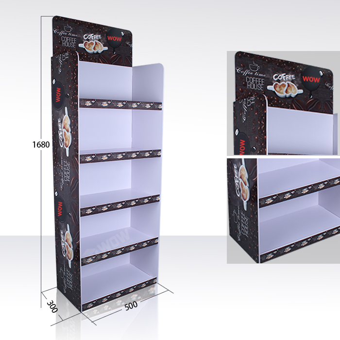 Custom PVC Coffee Syrup Display Rack with FSDU