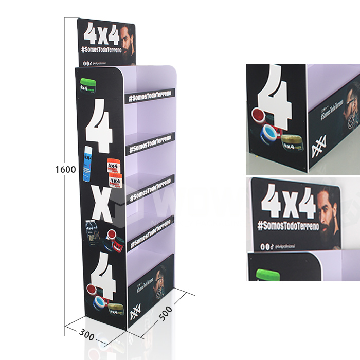 PVC 5-Tier Shelf Display Rack for Razors