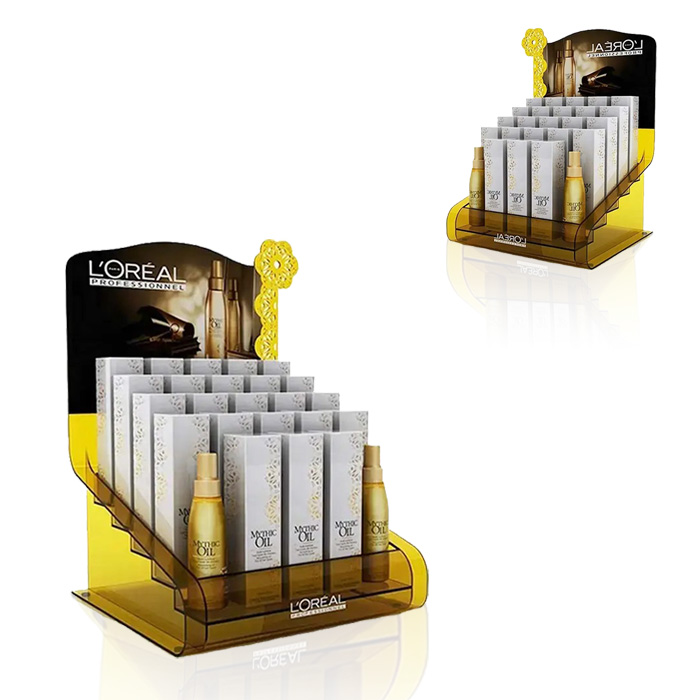 POS Custom Cosmetic Display Stand with Acrylic Counter Shelf
