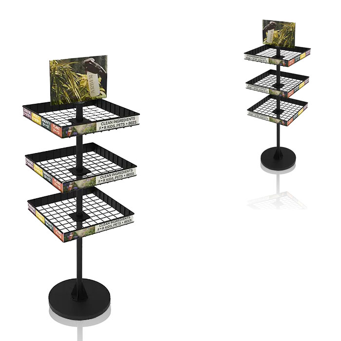 Pet Shop Display Units with Floor Standing Rack and Wire Shelves