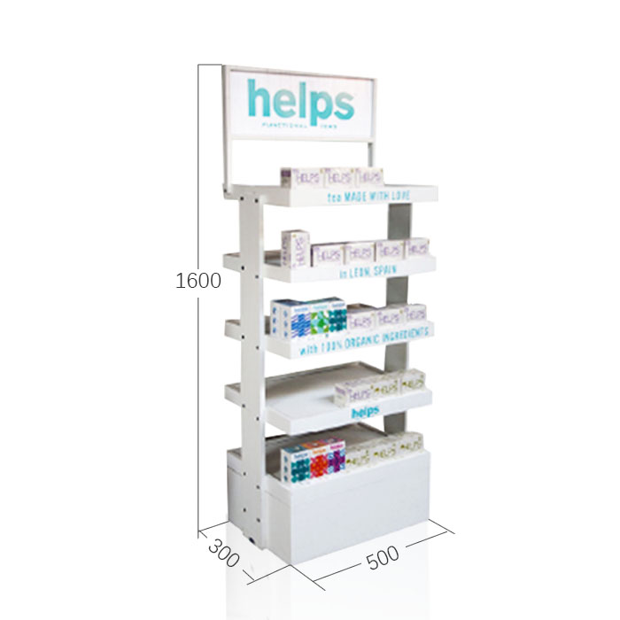 Diapers Display Stand with Floor Standing Rack and Wood Display