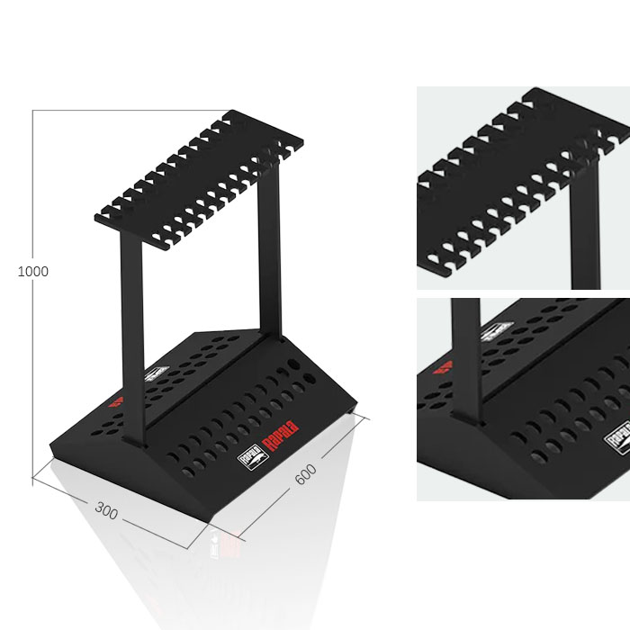 Fishing Rod Display Rack with Floor POP Features