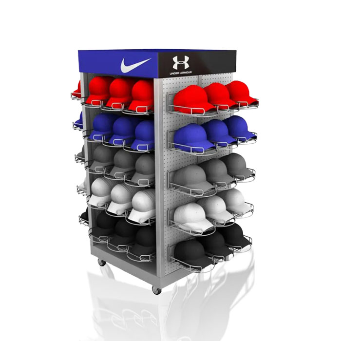 Hat Display Rack with Full Pallet Display and Steel Rack for Shop