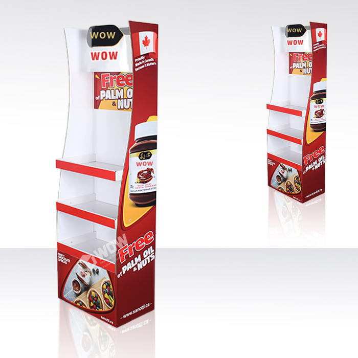 Custom Cardboard Floor Stands for Honey Display