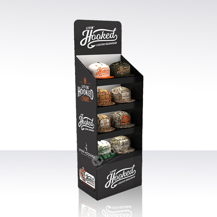 Floor Standing Cardboard Hat Display Rack