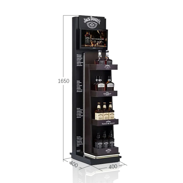 Metal Floor Display Racks for Liquor Store Shops