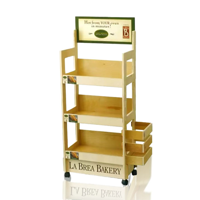 Rak Display Roti Bakery dengan Stand Display Lantai Ritel