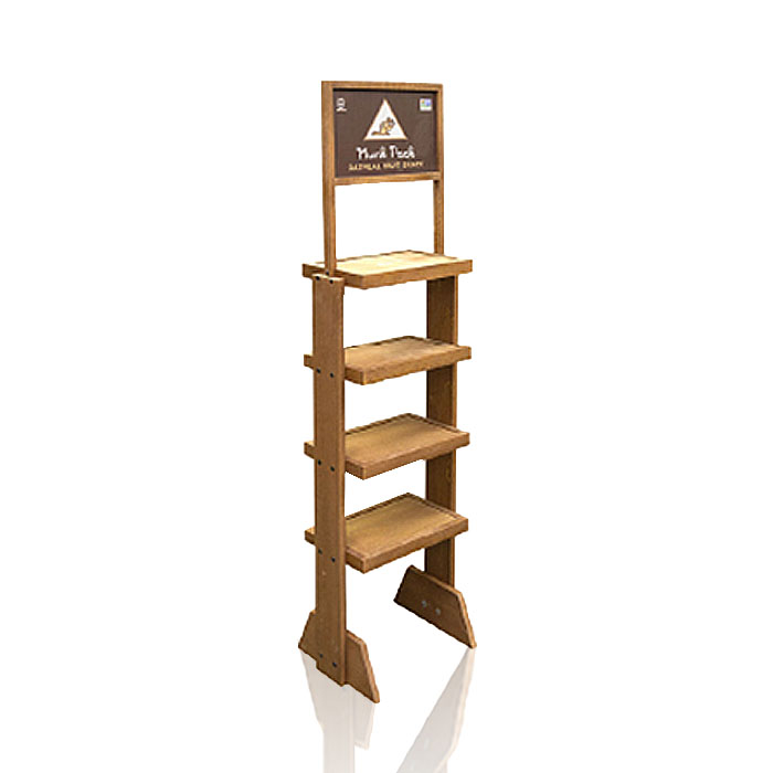 Wine Display Unit with Wood Flooring Display Rack