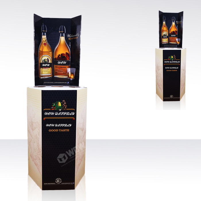 Corrugated Liquor Bottle Display Bins Rack for Custom Retail Displays