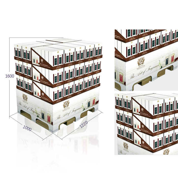 Folding Cardboard Wine Bottle Display with PDQ Pallet for Sam's Club