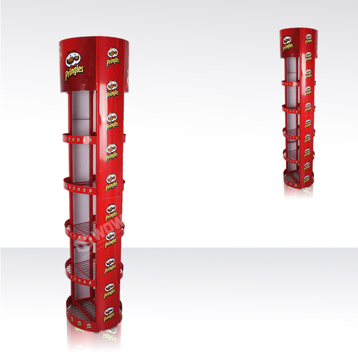 Wire POP Floor Standing Display Rack for Pringles