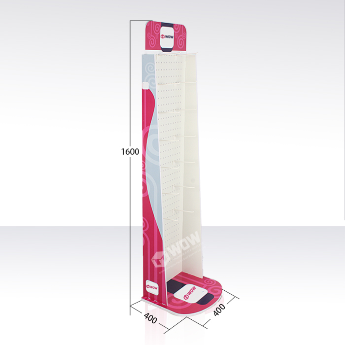 Eyeglass Display Rack with Standing Pegboard and PVC Design