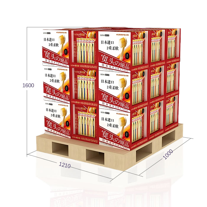 Corrugated Cardboard Toothbrush Display Stand for Walmart Pallet Shop