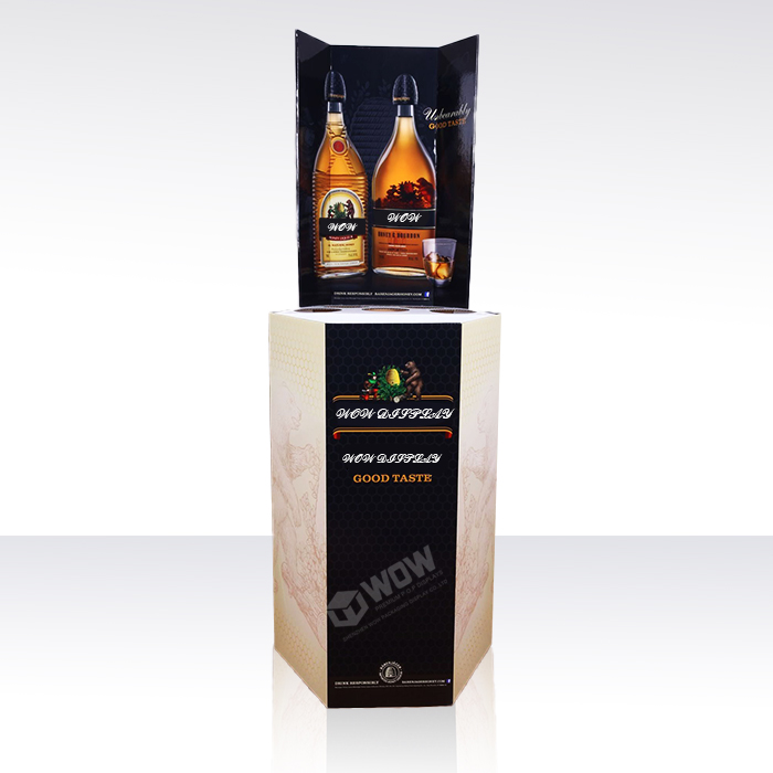 Corrugated Liquor Bottle Display Bins Rack for Custom Retail Displays