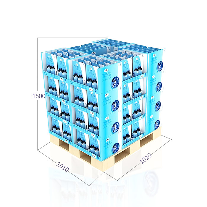 Corrugated Pallet Nutritional Supplements Shipper Display for Walmart Supermarket