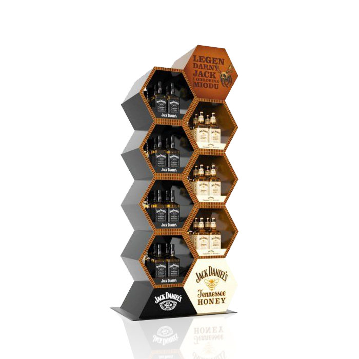 Bespoke FSDU Honey Display Stand with Wooden Retail Shelves