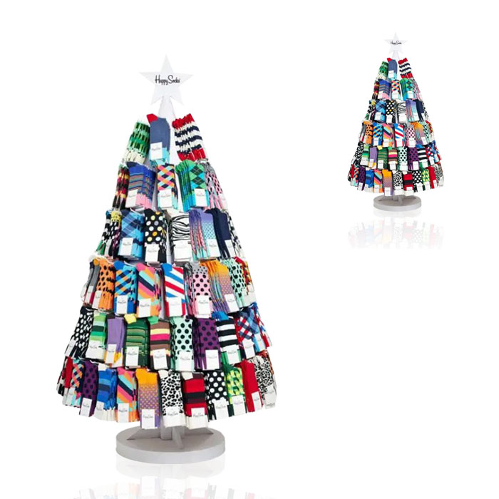 Socks Display Stand for Shop with Rotating Pegboard and Metal Rack