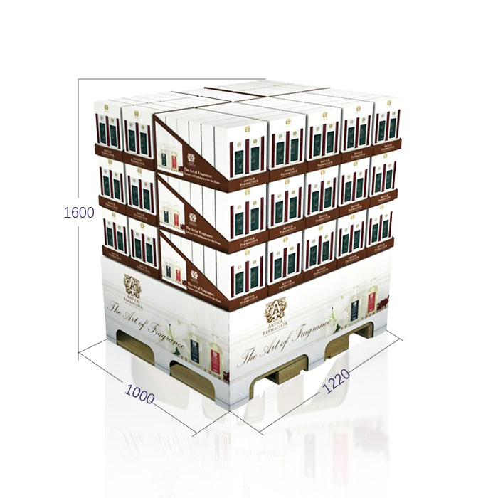 Folding Cardboard Wine Bottle Display with PDQ Pallet for Sam's Club