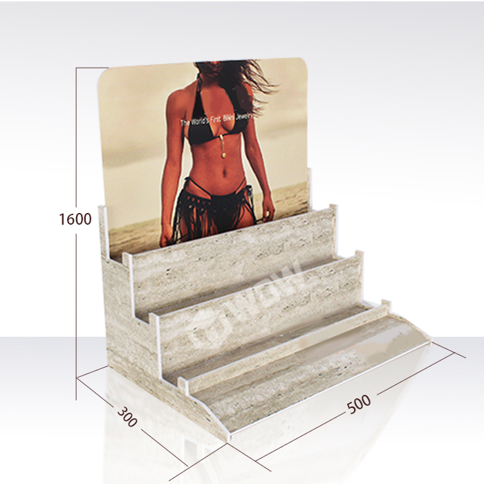Custom Perfume Shelf Display with Plastic Countertop Design