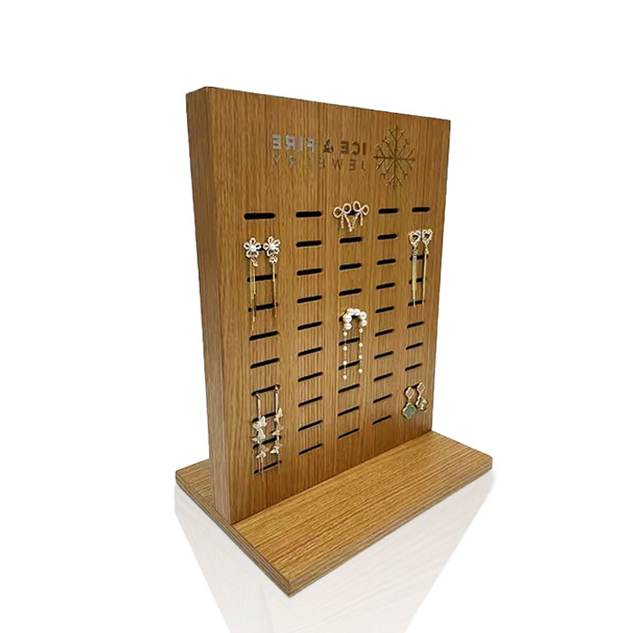 Earring Display Rack with Counter Stand and Wooden Tabletop