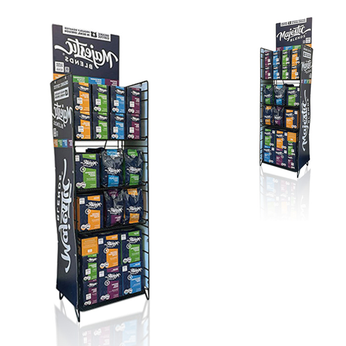 Multi-Tiered Snack Display Rack with Wire Merchandise Rack