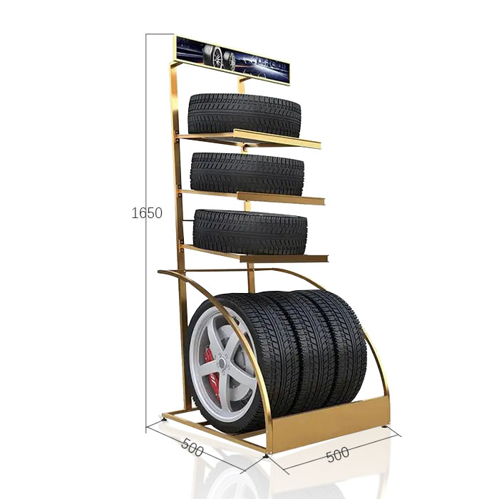 Tire Display Rack with FSDU Units and Metal POP Displays