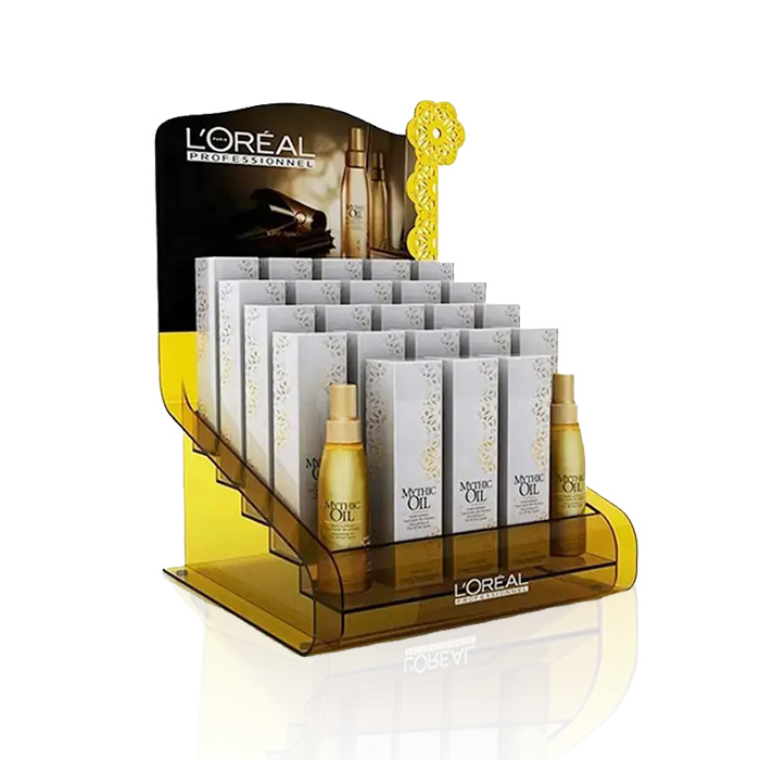 POS Custom Cosmetic Display Stand with Acrylic Counter Shelf