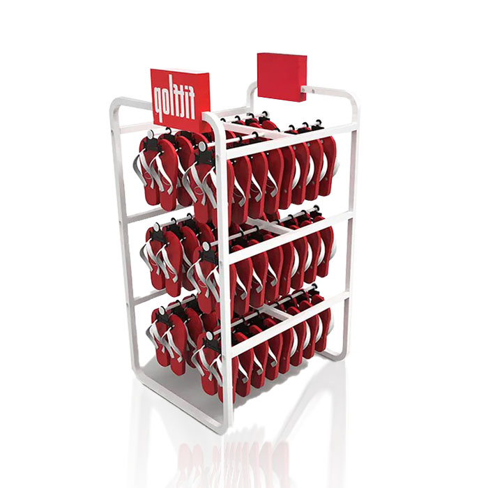 Flip Flop Display Stands with Custom FSDU and Metal Stand with Hooks