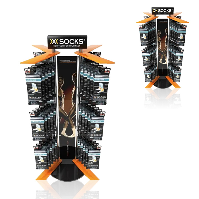 Socks Display Stand for Shop with Hanging Item Rack