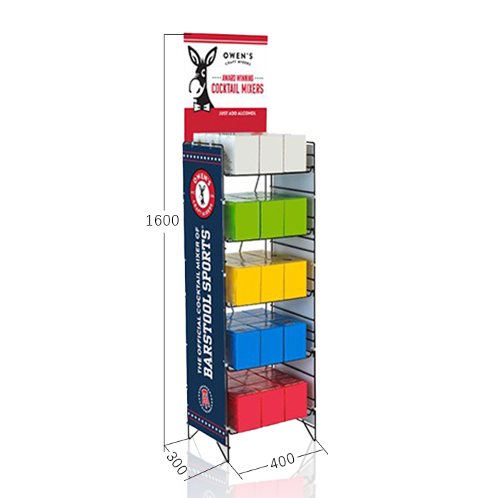 Metal Sports Display Rack for Floor POP Units