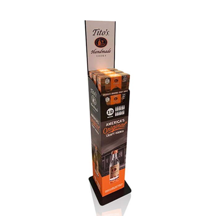 Metal Dump Bin Display Stand for Liquor Products